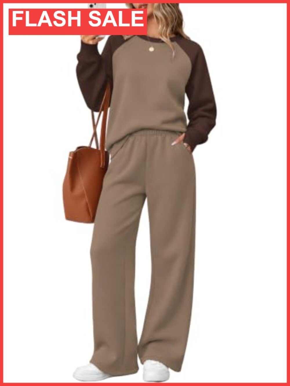 Women's Fleece Sweatsuit 2 Piece Lounge Set Loose Fit